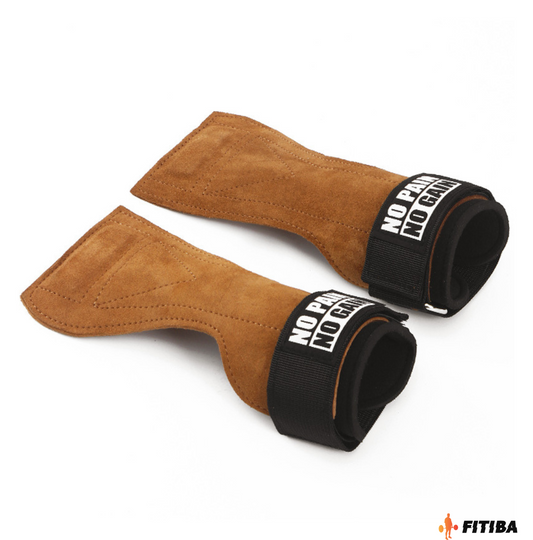 Grip Max 2.0 – Poignées de tirage Premium NO PAIN NO GAIN (marrons)